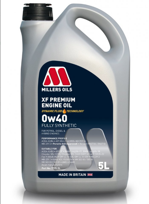 MILLERS XF LONGLIFE 0W40 PREMIUM 5L 7725