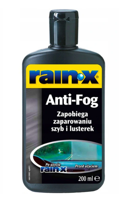 RAIN-X ANTI-FOG Zapobiega Parowaniu szyb i lusterek ANTYPARA